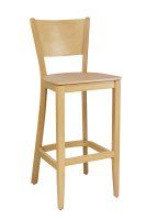Vorschau: Klassischer Barhocker aus Buchenholz in hellem Beizton Buche natur Vorschau: Klassischer Barhocker aus Buchenholz in hellem Beizton Buche natur