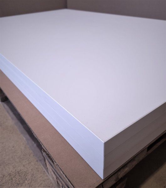 Melaminharz-Tischplatte 25mm Weiß 120x70cm - Sonderposten