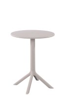 Runder Kunststoff-Gastronomietisch FOMA-T100 in Hellgrau mit stabilem 4-Fuß-Gestell Runder Kunststoff-Gastronomietisch FOMA-T100 in Hellgrau mit stabilem 4-Fuß-Gestell