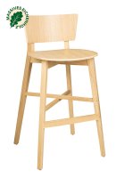 Gastronomiebarhocker aus Eiche – Dimoni-Bar Eiche mit Rückenlehne und 74 cm Sitzhöhe Gastronomiebarhocker aus Eiche – Dimoni-Bar Eiche mit Rückenlehne und 74 cm Sitzhöhe