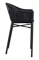 Vorschau: Outdoor-Barhocker Ramila-Bar Dark Grey mit Aluminiumgestell und grauem Sitzkissen Seitenansicht Vorschau: Outdoor-Barhocker Ramila-Bar Dark Grey mit Aluminiumgestell und grauem Sitzkissen Seitenansicht