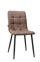 Polsterstuhl Derri Cowboy-808 – brauner Stuhl mit Kassettensteppung und schwarzem Metallgestell für Gastronomie Polsterstuhl Derri Cowboy-808 – brauner Stuhl mit Kassettensteppung und schwarzem Metallgestell für Gastronomie