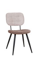 Polsterstuhl Bisano Beige mit Karo-Steppung und schwarzem Metallgestell für Gastronomie Polsterstuhl Bisano Beige mit Karo-Steppung und schwarzem Metallgestell für Gastronomie