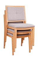 Vorschau: Stapelbarer Bankettstuhl Tirano mit Polsterung und Holzoptik-Gestell Vorschau: Stapelbarer Bankettstuhl Tirano mit Polsterung und Holzoptik-Gestell