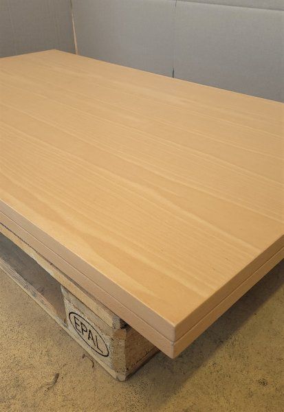 Massivholz-Tischplatte 29mm 140x80cm Buche natur - Sonderposten
