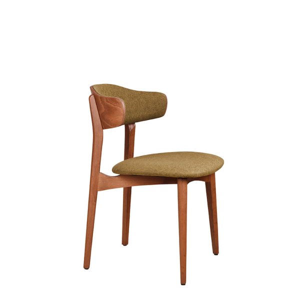 Gepolsterter Holzstuhl Kani-2P für Gastronomie – Vorderansicht