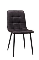 Polsterstuhl Derri Toreador-801 – dunkler Stuhl mit Kassettensteppung und schwarzem Metallgestell für Gastronomie Polsterstuhl Derri Toreador-801 – dunkler Stuhl mit Kassettensteppung und schwarzem Metallgestell für Gastronomie