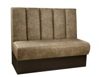 Gastrositzbank mit Sockel in braun mit 108 cm Höhenmaß Gastrositzbank mit Sockel in braun mit 108 cm Höhenmaß