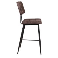 Vorschau: Polsterbarhocker Lucca-Bar Brown mit Metallgestell für Gastronomie Vorschau: Polsterbarhocker Lucca-Bar Brown mit Metallgestell für Gastronomie