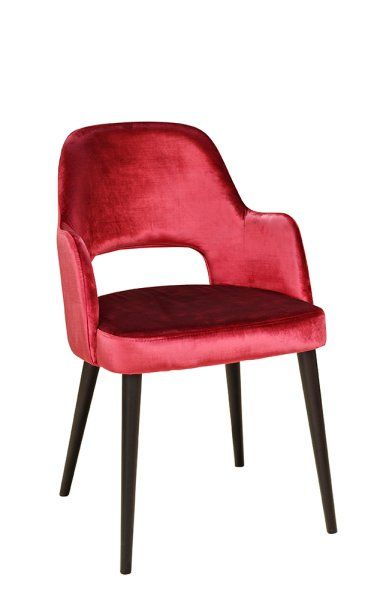 Polsterstuhl Gastronomie Sona 200 Arm: Beizton:Schwarz / Bezug: Emerald-200