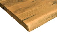 40mm Eiche mit Baumkante Tischplatte 40mm Eiche mit Baumkante Tischplatte