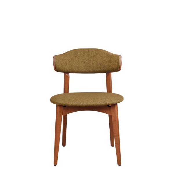 Gepolsterter Holzstuhl Kani-2P für Gastronomie – Vorderansicht