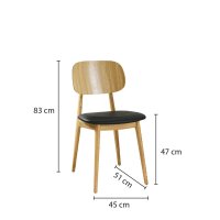 Gastronomiestuhl Cumpo-P-Eiche mit braunem Polsterbezug und massivem Eichenholzgestell Bezug: D-8 Gastronomiestuhl Cumpo-P-Eiche mit braunem Polsterbezug und massivem Eichenholzgestell Bezug: D-8