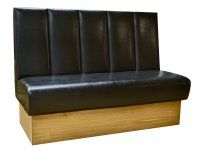 Vorschau: Gastrositzbank mit Sockel in Eichenholz/Bezug: MG-13 Vorschau: Gastrositzbank mit Sockel in Eichenholz/Bezug: MG-13