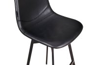 Vorschau: „Polsterbarhocker Jones-Bar mit schwarzem Kunstleder und anthrazitfarbenem Aluminiumgestell“ Vorschau: „Polsterbarhocker Jones-Bar mit schwarzem Kunstleder und anthrazitfarbenem Aluminiumgestell“