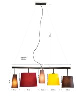 Vorschau: Hängeleuchte Parecchi Colore 100cm Vorschau: Hängeleuchte Parecchi Colore 100cm