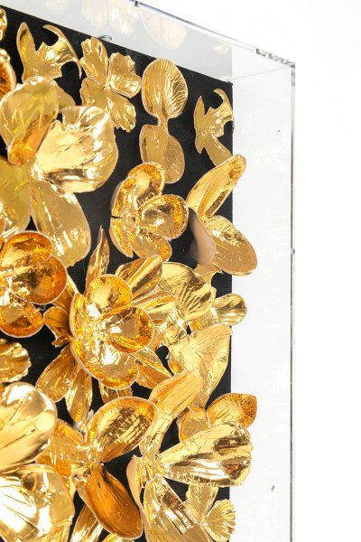 Deko Rahmen Gold Flower